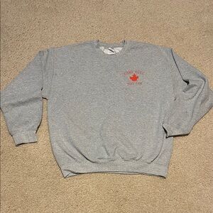Gildan Gray Men's Sweatshirt with Red Print